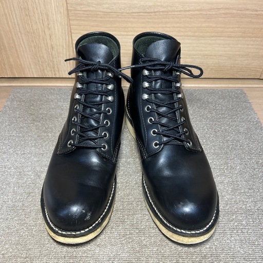 【8D 良品 06年】レッドウィング 8165 黒 プレーントゥ redwing