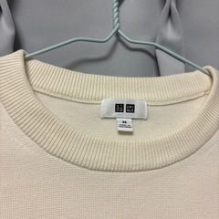 UNIQLO/アイボリー/ウォッシャブルクルーネックセーター/XSの画像