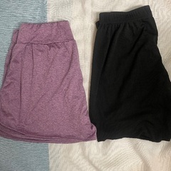 トレーニングウェア、ヨガ・フィットネス、ルームショートパンツ2枚セットの画像