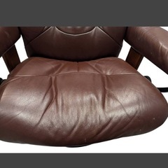 EKORNES エコーネス 本革リクライニングチェア ラウンジチェア オットマン付きの画像