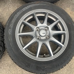 アルミホイール　4本　オールシーズンタイヤ　タイヤバリ山　15インチ　175/65R15の画像