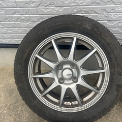 アルミホイール　4本　オールシーズンタイヤ　タイヤバリ山　15インチ　175/65R15の画像