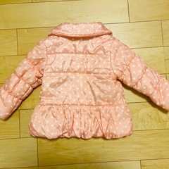 アンパンマン コート 95 中綿コート アウター キッズ ドット ピンク 女の子の画像