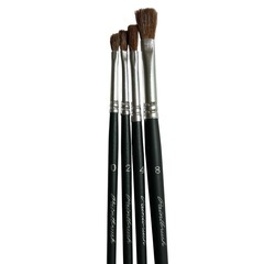 絵の具4色 絵の具の箱　平筆4本の画像