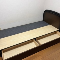 シングルベッド　フレーム　マットレスの画像