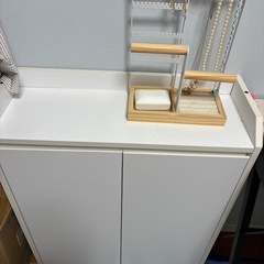 カウンター下収納棚　ホワイトの画像