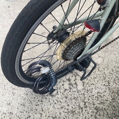 ミニベロ 自転車本体 SHIMANOギアライトグリーンの画像