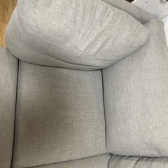 オットマン付き3人掛けソファーの画像