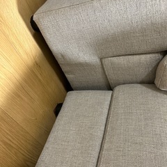 オットマン付き3人掛けソファーの画像