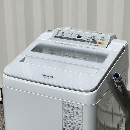 美品！洗浄済み ! ! ◇パナソニック 洗濯機 2019年製 7Kg エコナビ パワフル滝洗い 毛布コースNA-FA70H6 保証付 