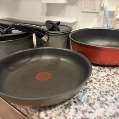 【中古品】T-fal/ティファール　フライパン・鍋セットの画像