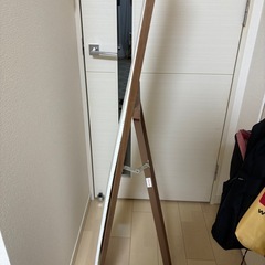 【受渡予定者決定】木製フレームの姿見　全身鏡　美品　の画像