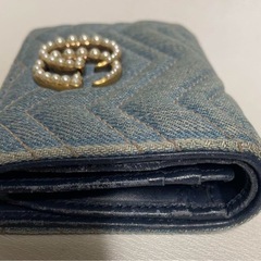 正規品　GUCCI マーモントデニム　折り財布の画像