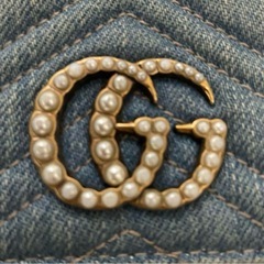 正規品　GUCCI マーモントデニム　折り財布の画像