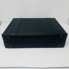 OLCOSO ブリーフケース A4 ビジネスバッグ レザー シボ加工 底鋲 アタッシュケース ブラック 黒 フライトケース 大容量の画像