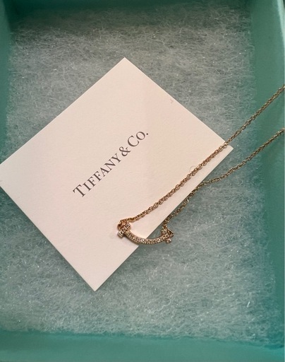 Tiffany スマイルペンダント　ゴールド　ダイヤモンド付き