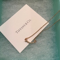 Tiffany スマイルペンダント　ゴールド　ダイヤモンド付きの画像