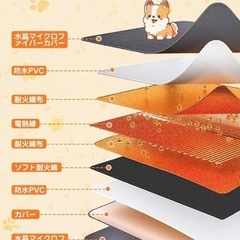 【新品】ペット用ホットカーペット ペットヒーター 45×45㎝ 防水 洗えるカバー付きの画像