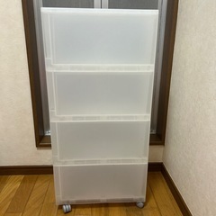 ポリプロピレン　収納ストッカー　キャスター付３　無印良品の画像