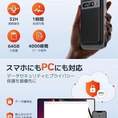 【新品未開封】Bouoke ボイスレコーダー AIボイスレコーダー 64GBの画像