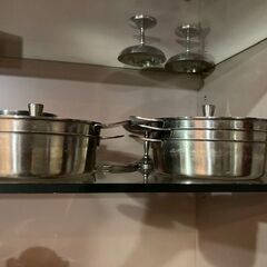 昭和レトロ　蓋つきステンレスキャセロール　5個セットの画像