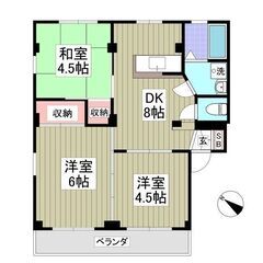 ⭐️初期費用「8万円」・ファミリーにおすすめ３DKのお部屋⭐️フ...