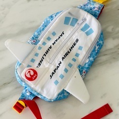 【JAL】飛行機型 子ども用バッグの画像