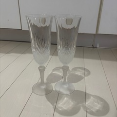 Cristal de Flandre ワイングラス 2個セットの画像