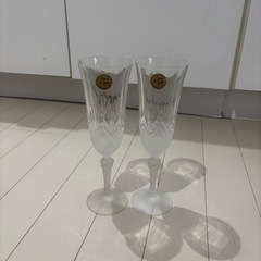 Cristal de Flandre ワイングラス 2個セットの画像