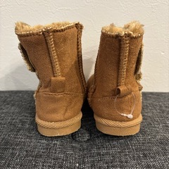 キッズ　西松屋　シューズ　ムートンブーツ　キャメル　14cmの画像