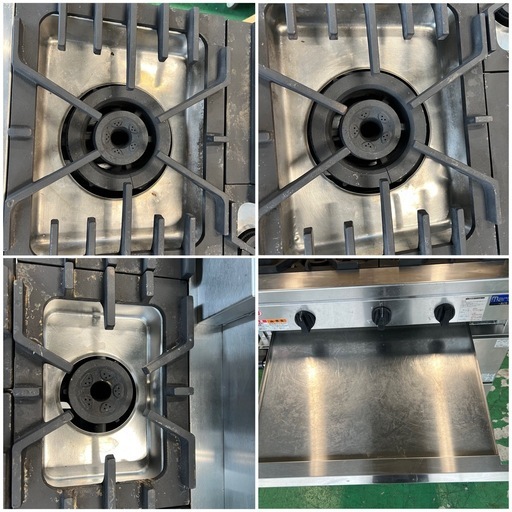 2022年 マルゼン 3口ガスレンジ NEWパワークック 都市ガス