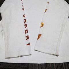 115〜130cm 120cm チャムス  ベーカリー　長袖カットソー　白　パンの画像