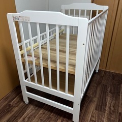 KATOJI ハイポジションベビーベッド アーチ（ホワイト）の画像
