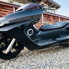 16万円値下げ！北海道　マグザム250　SG17！走行距離１８６９キロ！外装美品！走る曲がる止まる確認済み！バッテリー付きカスタムパーツ付き！の画像