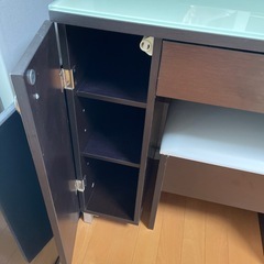 ニトリ　ブラウン木目柄　ドレッサー　化粧台の画像