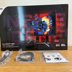 aoc湾曲ゲーミングモニター　24インチの画像