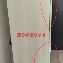 ミラー付き　ハンガーラック　収納付き　ホワイトの画像
