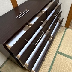 無料 訳あり キャスター付き、タンス、チェストの画像