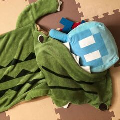 あったか毛布のワニの寝袋の画像