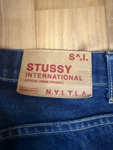 【美品】90s Stüssy USA製 赤タグ デニム W28 ヴィンテージ