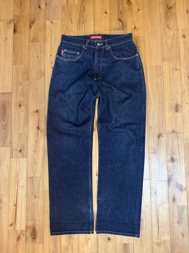 【美品】90s Stüssy USA製 赤タグ デニム W28 ヴィンテージ
