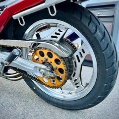 CBX400F 国内 赤白 再生キャブ サタケチタン メッキ　の画像