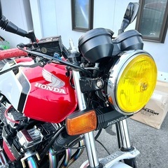 CBX400F 国内 赤白 再生キャブ サタケチタン メッキ　の画像