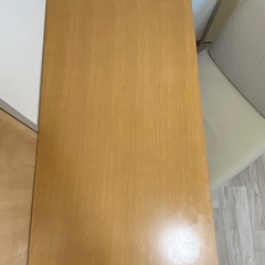 無印良品 リビングでもダイニングでも使えるテーブル1台 チェア1脚 2点セットの画像