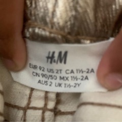 H&M ゴールド　スカート120と90の画像