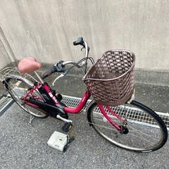 【しっかり整備済み】電動アシスト自転車パナソニックViVi赤色の画像
