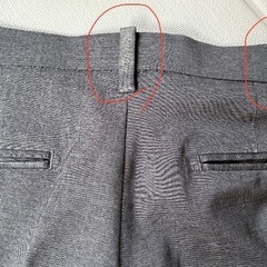 ユニクロ　メンズ スラックス パンツ グレー系の画像
