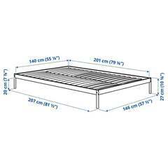 ダブルベッド　マットレス等　セット　IKEA VEVELSTAD　の画像