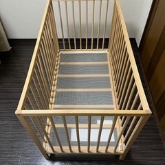  ベビーベッド＋マットレスセット　IKEA SINGLARの画像
