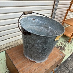 ブリキ　バケツ　昭和レトロの画像